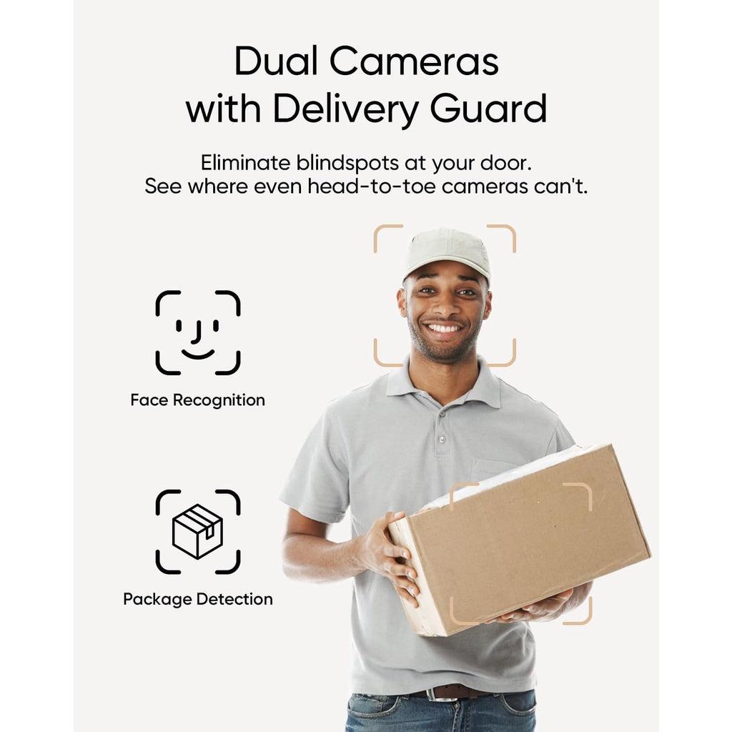 eufy Security Video Doorbell E340 (Battery Powered), Dual Cameras with Delivery Guard, 2K Full HD and Color Night Vision - Momo Gadgets