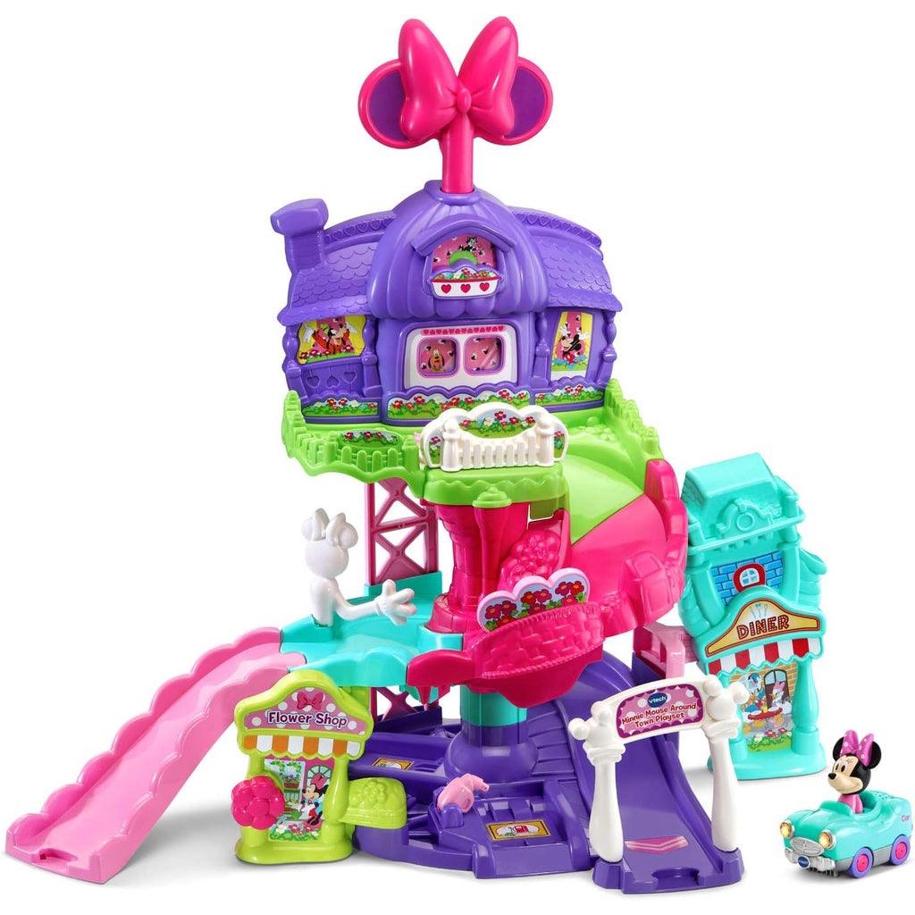 VTech Go! Go! Smart Wheels - Disney Minnie Mouse Around Town Playset,Pink - Momo Gadgets