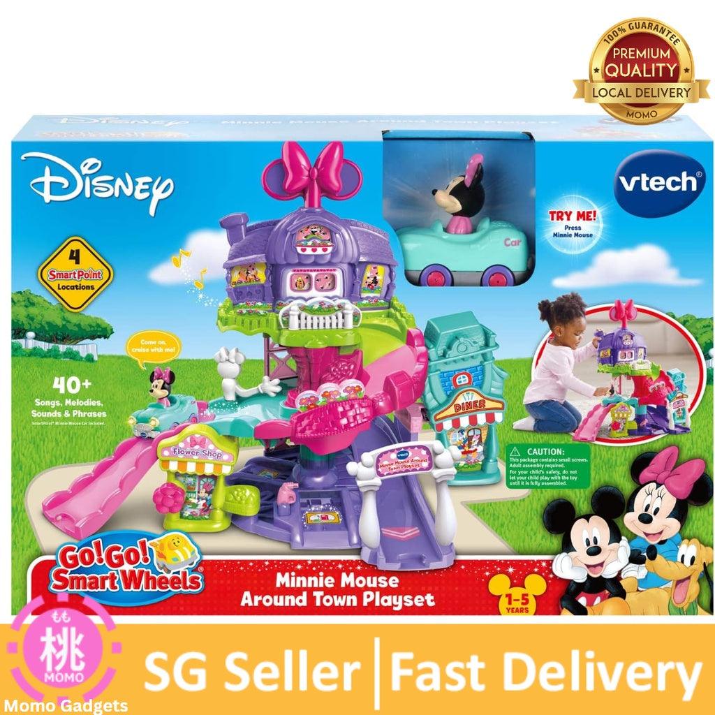 VTech Go! Go! Smart Wheels - Disney Minnie Mouse Around Town Playset,Pink - Momo Gadgets