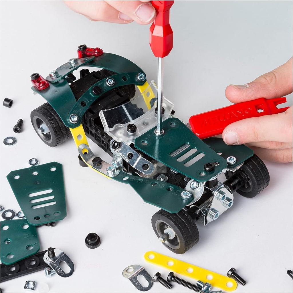 Meccano by Erector 5 in 1 Roadster Pull Back Car Building Kit （18202）