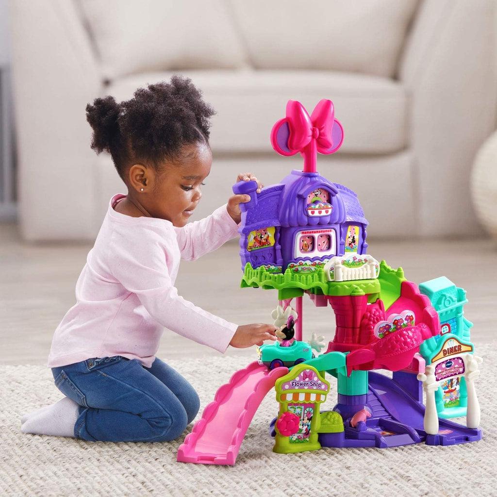 VTech Go! Go! Smart Wheels - Disney Minnie Mouse Around Town Playset,Pink - Momo Gadgets