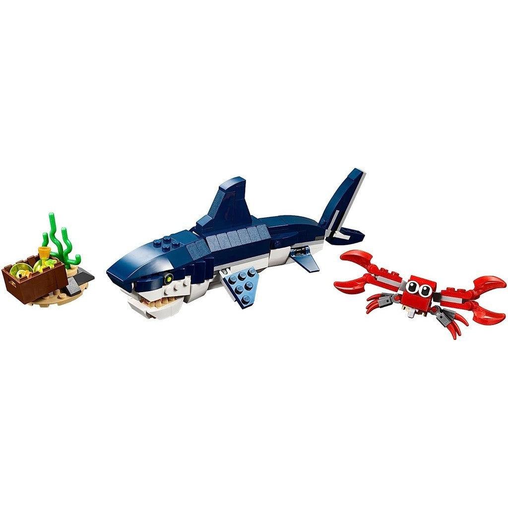 LEGO Creator 3 in 1 Deep Sea Creatures, Transforms from Shark and Crab to Squid to Angler Fish, Sea Animal Toys 31088