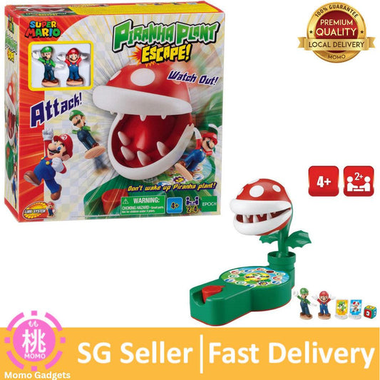 Epoch Games Super Mario Piranha Plant Escape! - Tabletop Action Game for Ages 4+
