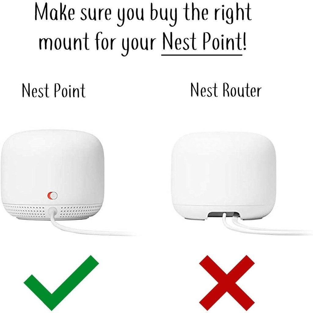 Wall Mount for Google Nest Point , Smart Cable Arrangement Without Messy Wall Stand WiFi Bracket