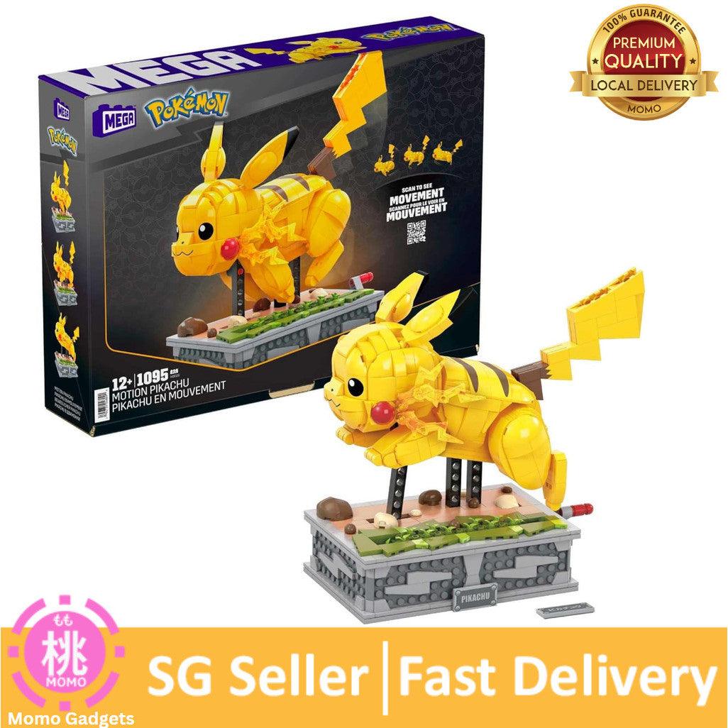 Mega Pokemon Collectible Building Toys for Adults, Motion Pikachu with 1095 Pieces