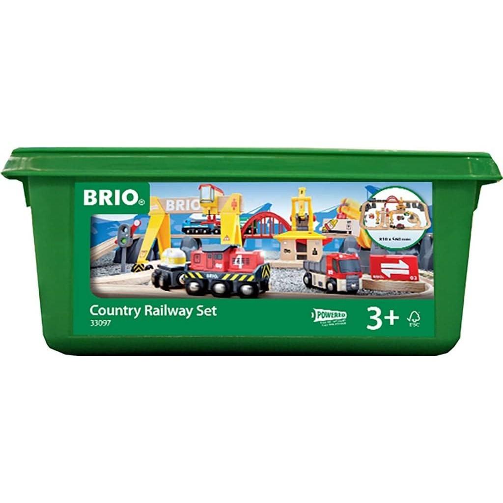 BRIO 33097 Cargo Railway Deluxe Set | 54 Piece Train Toy with Accessories and Wooden Tracks for Kids Age 3 and Up,Multi