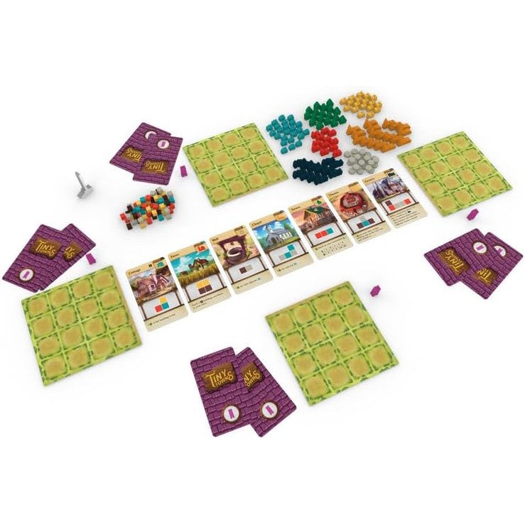 AEG Tiny Towns-Award-Winning Board Game,Base Set,1-6 Players,45-60 min Play Time,Strategy Board Game for Ages 14 and Up