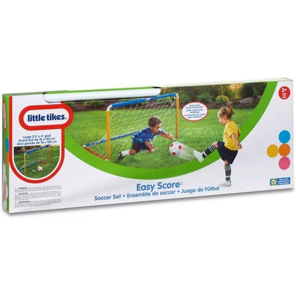 Little Tikes Easy Score Soccer Set Game Outdoor Toys for Backyard Fun Summer Play-Goal with Net, Ball, and Pump Included