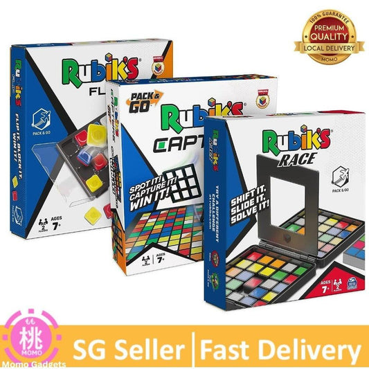 Spin master Rubik Pack & Go,  RUBIK’S CAPTURE: / RUBIK’S FLIP and  RUBIK’S RACE Sequence Board Games