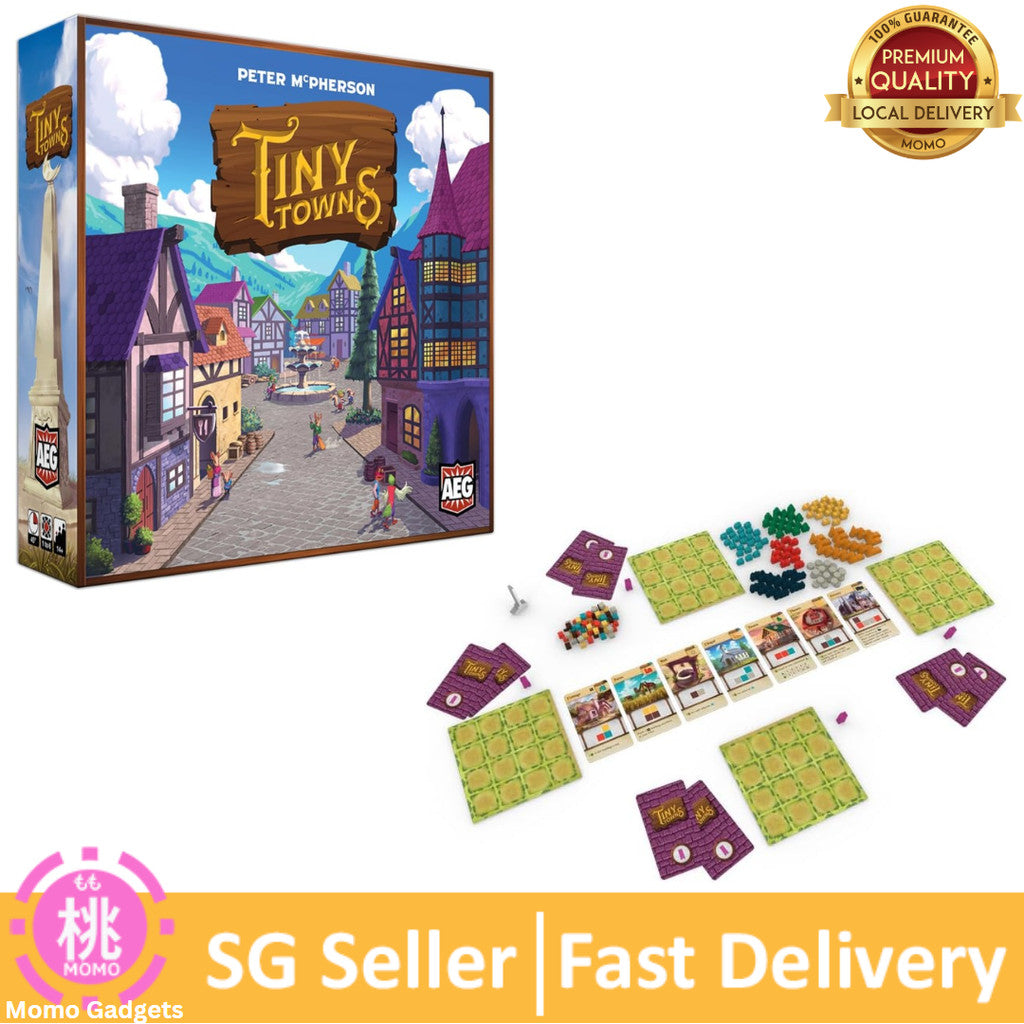 AEG Tiny Towns-Award-Winning Board Game,Base Set,1-6 Players,45-60 min Play Time,Strategy Board Game for Ages 14 and Up
