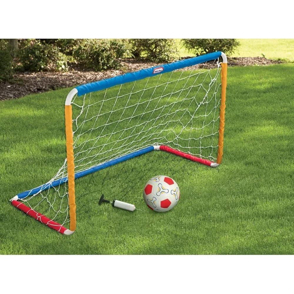 Little Tikes Easy Score Soccer Set Game Outdoor Toys for Backyard Fun Summer Play-Goal with Net, Ball, and Pump Included