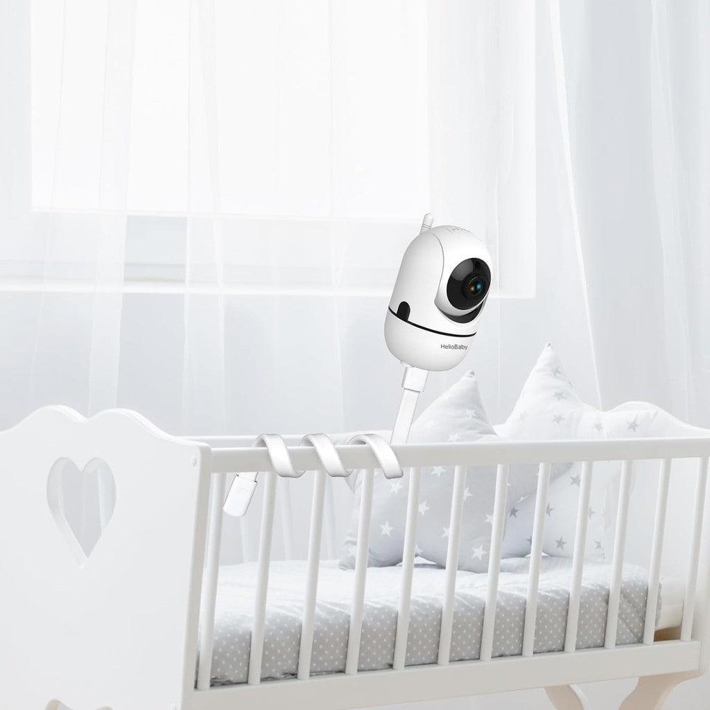 Baby Monitor Mount Works, 20 Inch Flexible Arm Bracket, Baby Monitor Holder Attaches to Crib Cot Shelves