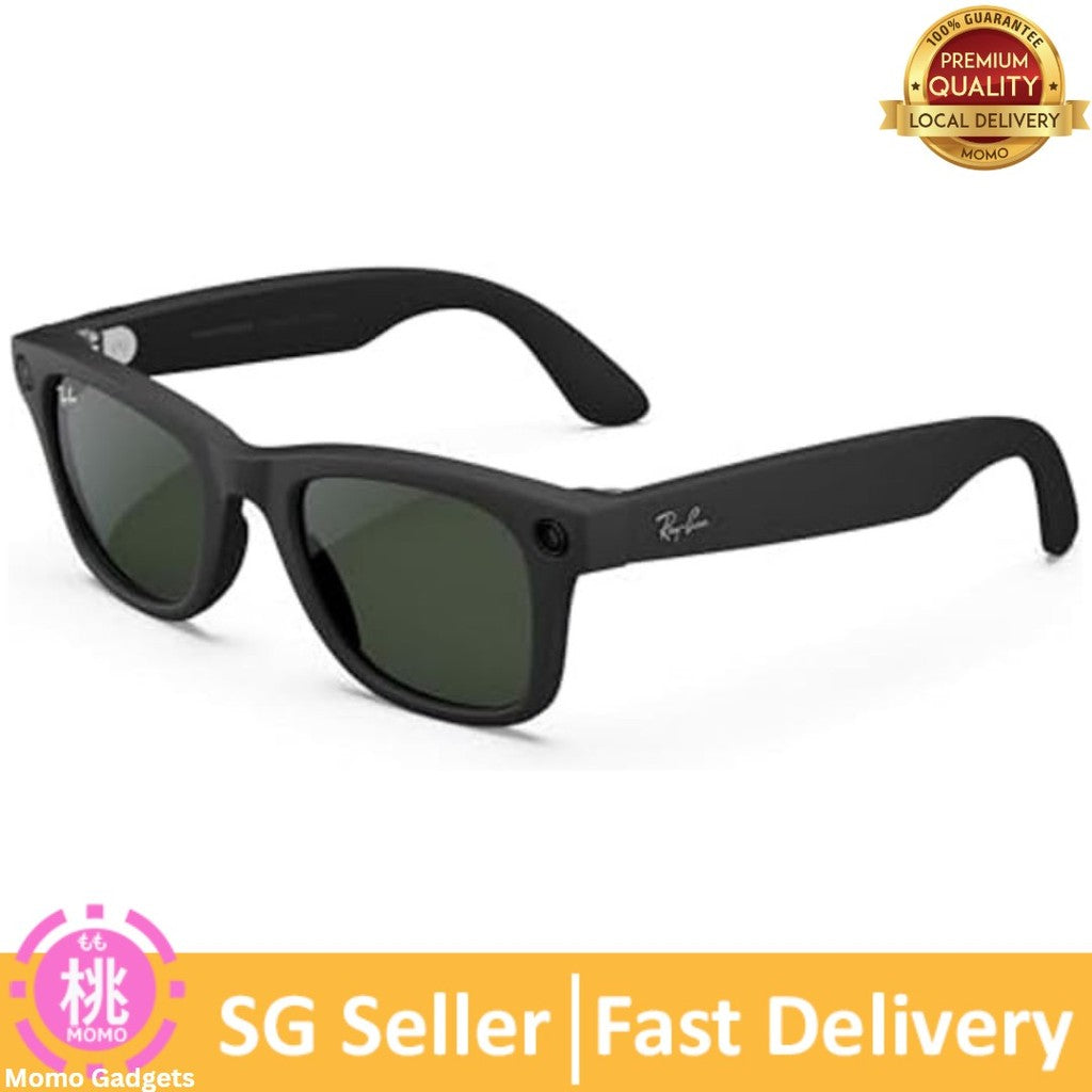 RayBan | Meta Wayfarer Smart Glasses -  Shiny Black / Matte Black / Clear to Graphite Green Transition options (Meta Ray-Ban)