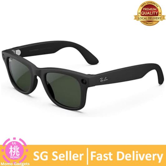 RayBan | Meta Wayfarer Smart Glasses -  Shiny Black / Matte Black / Clear to Graphite Green Transition options (Meta Ray-Ban)