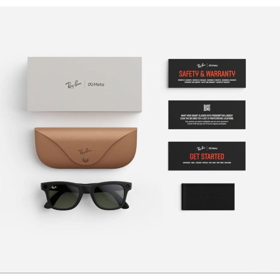RayBan | Meta Wayfarer Smart Glasses -  Shiny Black / Matte Black / Clear to Graphite Green Transition options (Meta Ray-Ban)