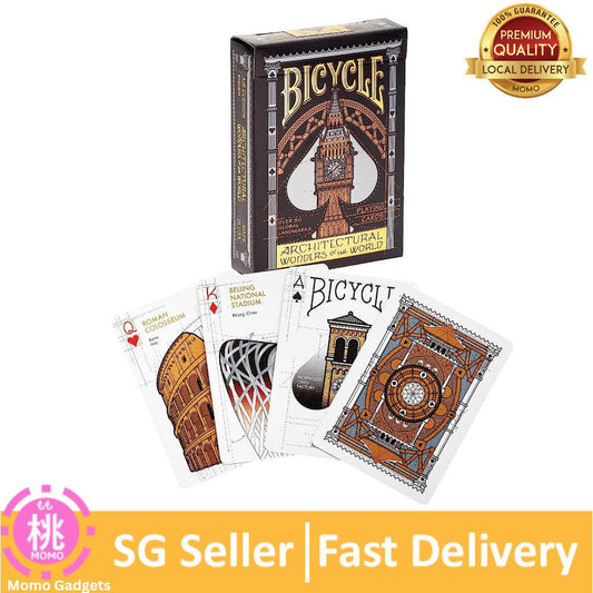 Bicycle Architectural Wonders of The World Playing Cards, Black