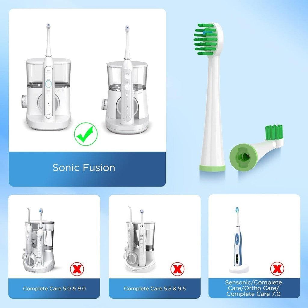 Replacement Toothbrush Heads for WaterPik Sonic Fusion (SF-01 / SF-02 / SF-03 / SF-04), 2 Count