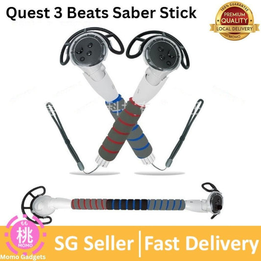 Controller Extensions Long Arms for MetaQuest3,3-in-1 Beat Saber Handles Golf Club Attachment VR Sticks Controller Grips
