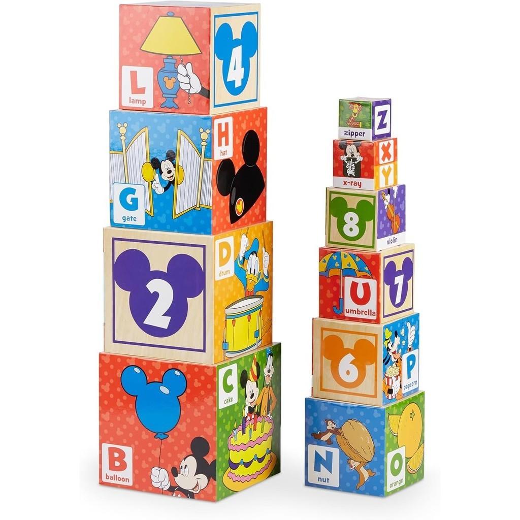 Melissa & Doug Disney Mickey Mouse ABC-123 Nesting & Stacking Blocks