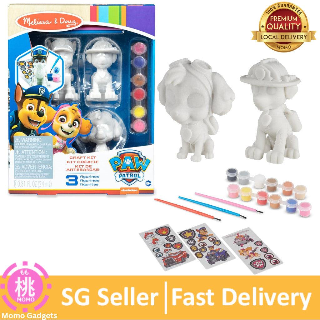 Melissa & Doug PAW Patrol Craft Kit - 3 Decorate Your Own Pup Figurines - Painting Kit