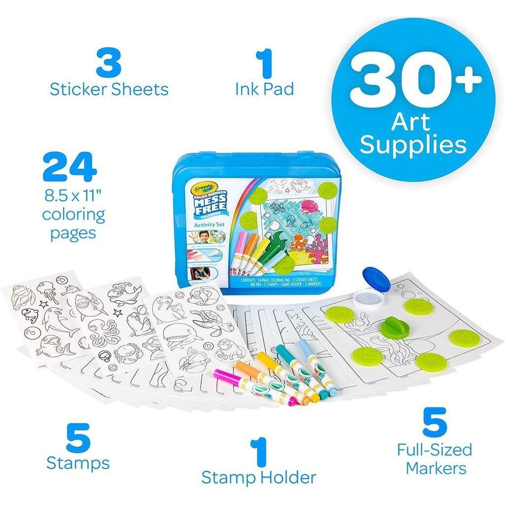 Crayola Color Wonder Mess Free Coloring Activity Set (30+ Pcs), With Markers, Stamps, and Stickers