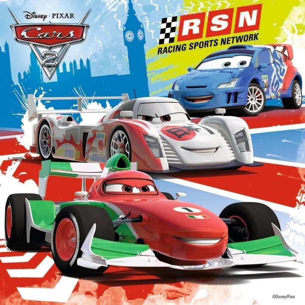 Ravensburger Disney Cars: Worldwide Racing Fun - 3 x 49-Piece Jigsaw Puzzle | Unique Pieces | Anti-Glare Surface