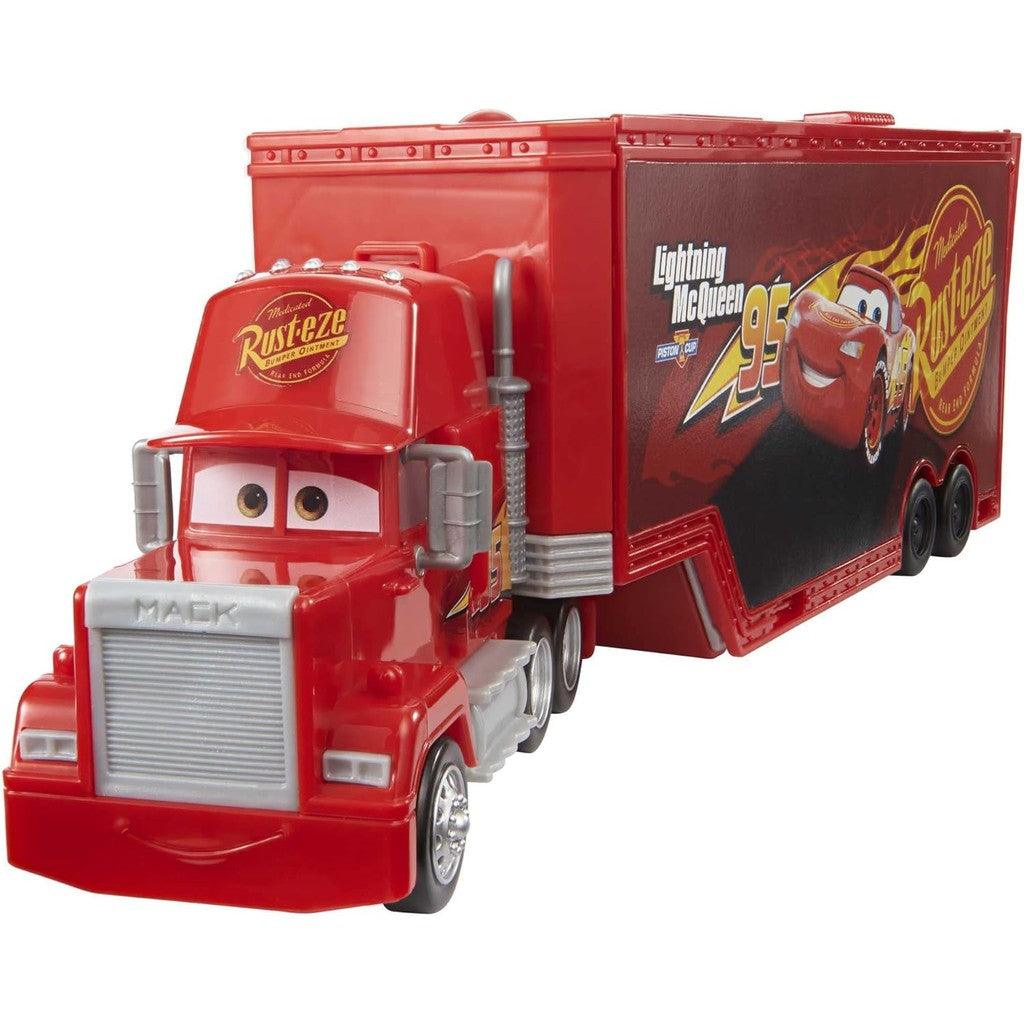 Mattel Disney and Pixar Cars Transforming Mack Playset, 2-in-1 Toy Truck & Tune-Up Station with Launcher, Lift & More