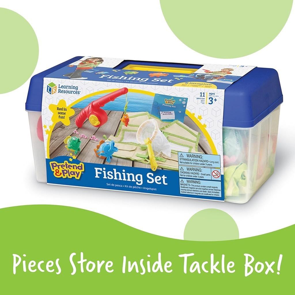 Learning Resources Pretend & Play Fishing Set - 11 Pieces, Ages 3+ Toddler Pretend Play Toys, Preschool Learning Toys