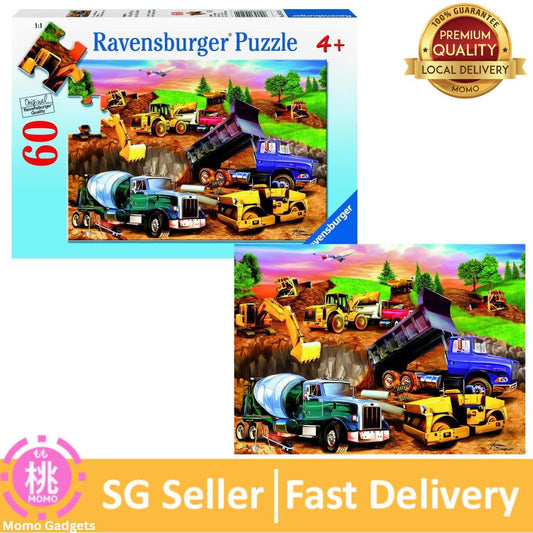 Ravensburger Construction Crowd Jigsaw Puzzle|60 Unique Pieces | Engaging Toy for Kids|Perfect Fit & Anti-Glare Surface