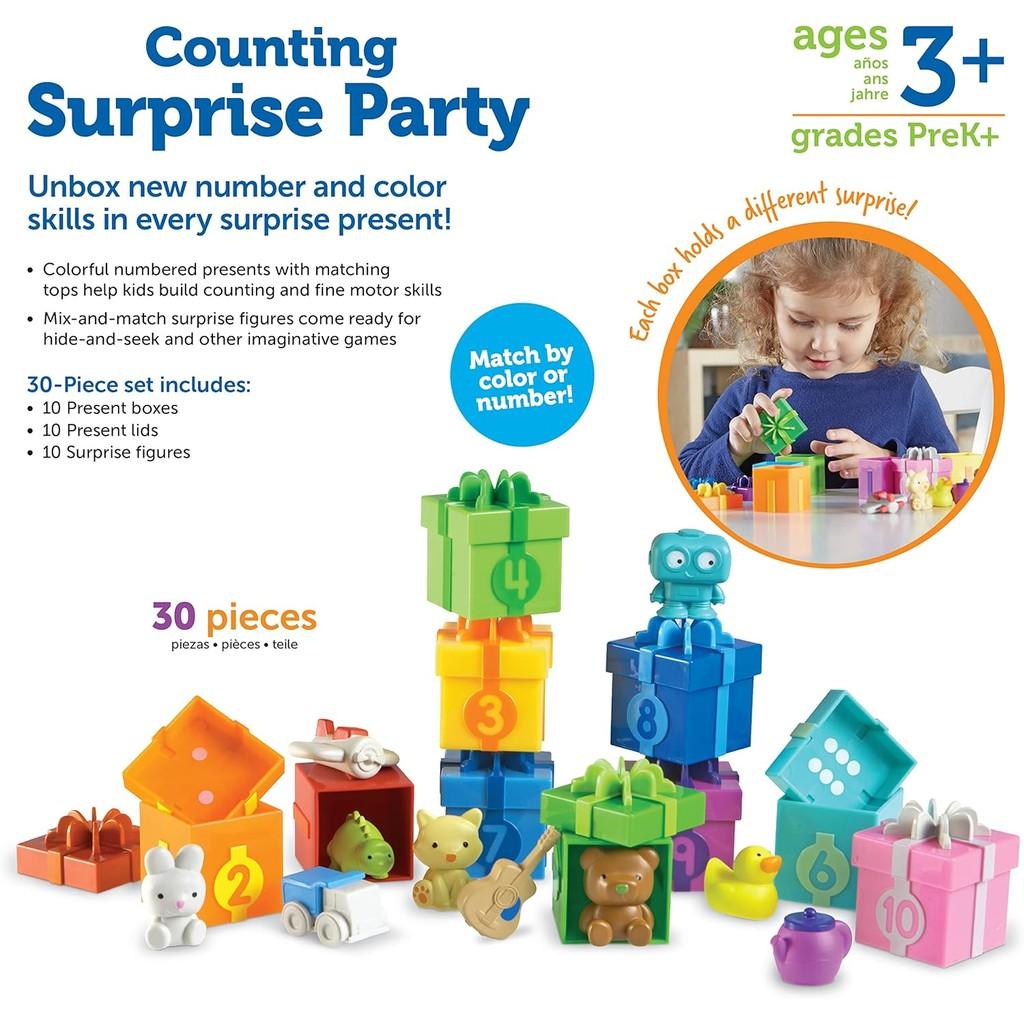 Learning Resources Counting Surprise Party, Homeschool, Fine Motor, Counting & Sorting Toy, Ages 3+