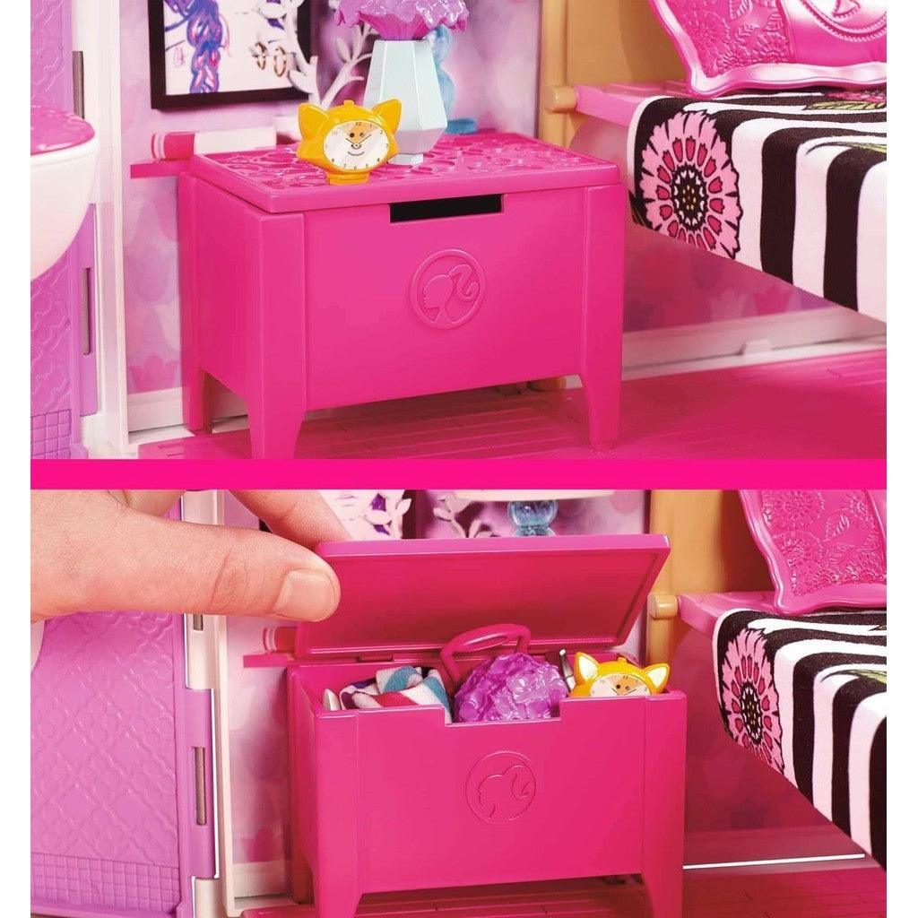 Barbie Doll House, Glam Getaway Portable House Playset with Carry Handle & 20+ Accessories Including Furniture