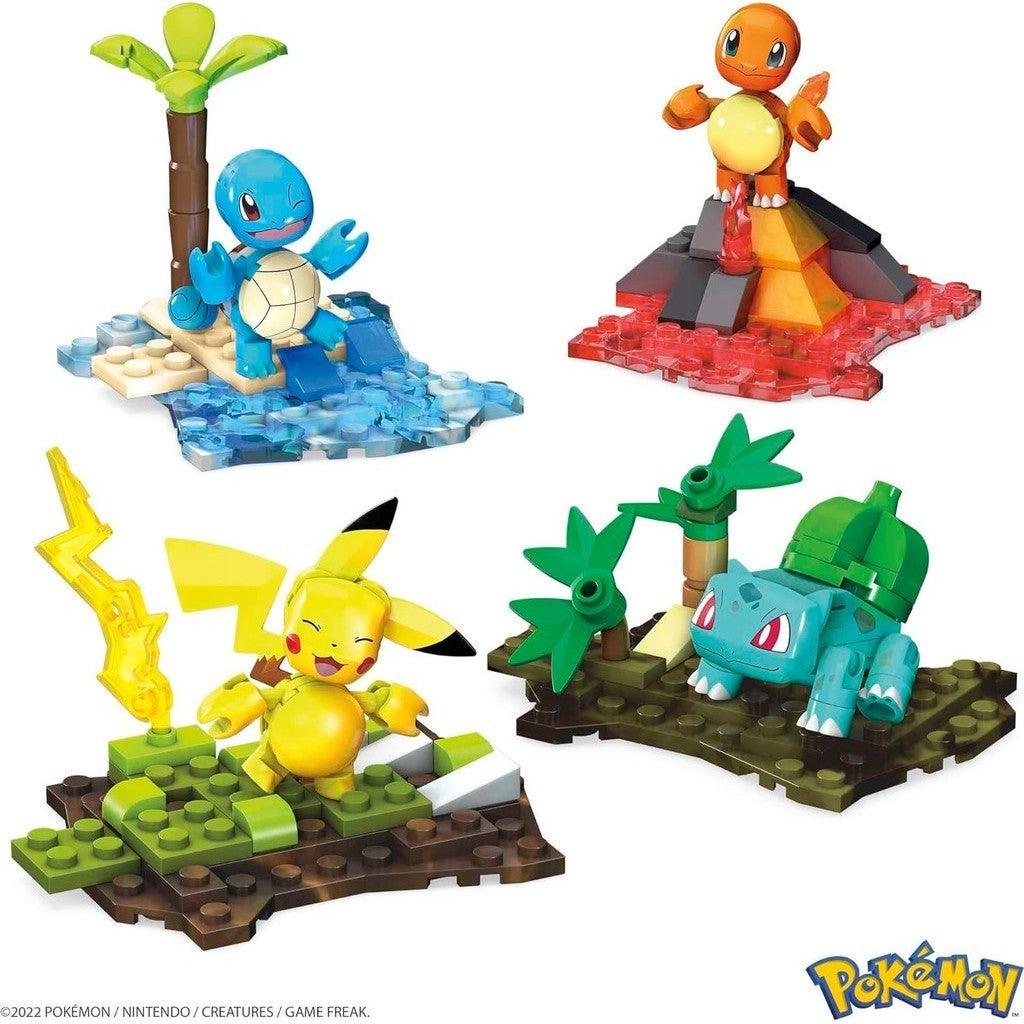 MEGA Pokemon Building Toys Set : Kanto Region Team with 130 Pieces/ Motion And 3 Characters 464 Pieces