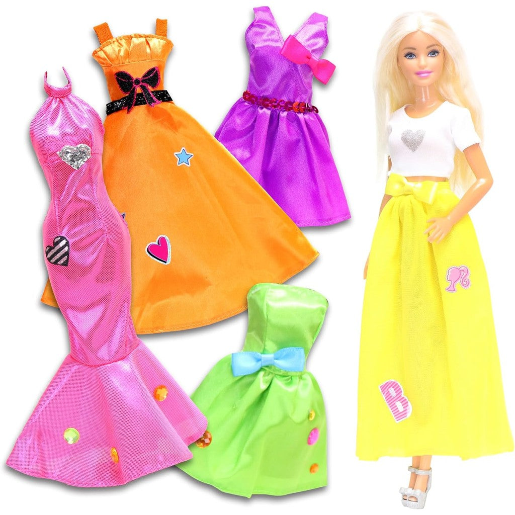 Barbie Be a Real Fashion Designer Neon Edition – DIY Dress-Up Craft Kit with Neon Fabrics & Accessories
