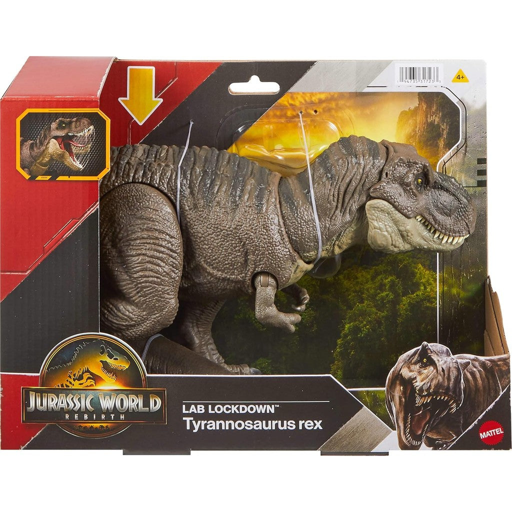 Mattel Jurassic World Rebirth Distortus T-Rex Dinosaur / Rex Rumble N Rampage Dinosaur Action Figure