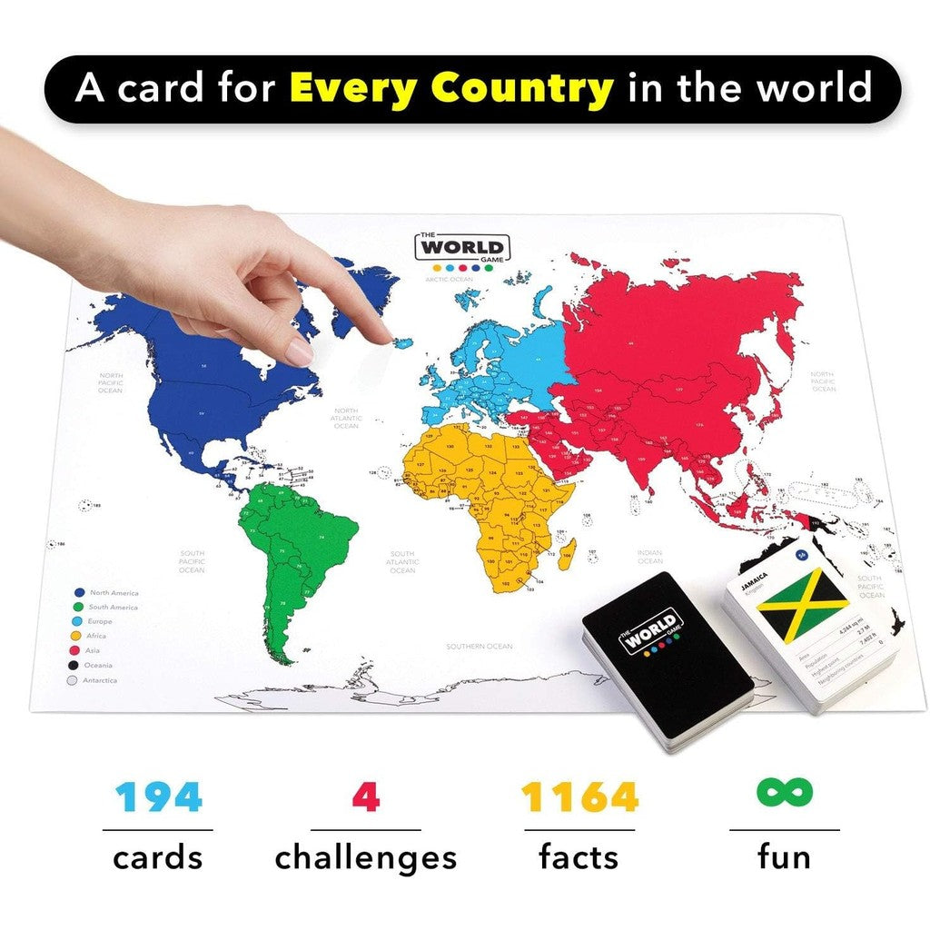 The World Game - Geography Card Game - Educational Games for Kids, Family and Adults