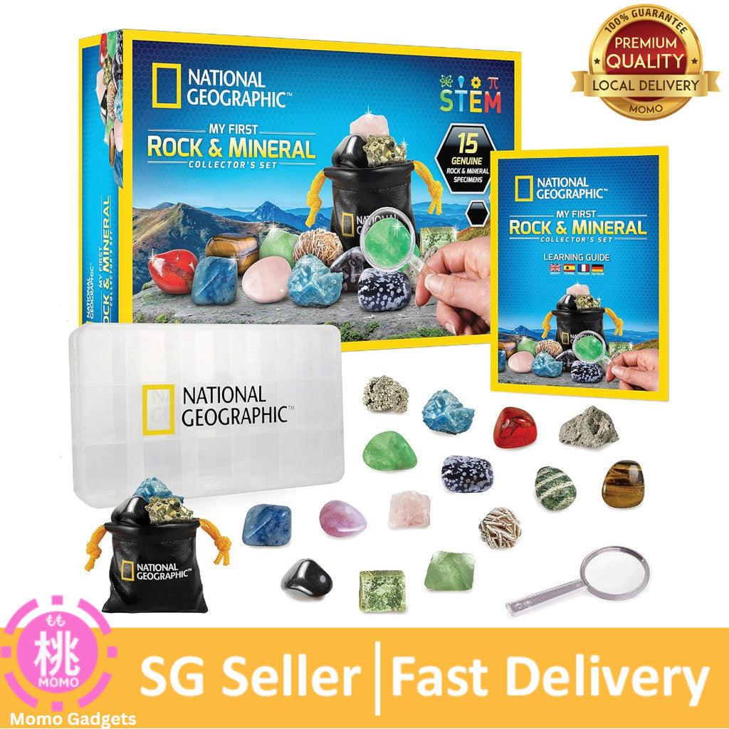 ATIONAL GEOGRAPHIC Rock & Mineral Collection - Rock Collection Box for Kids, 15 Gemstones and Crystals for Kids