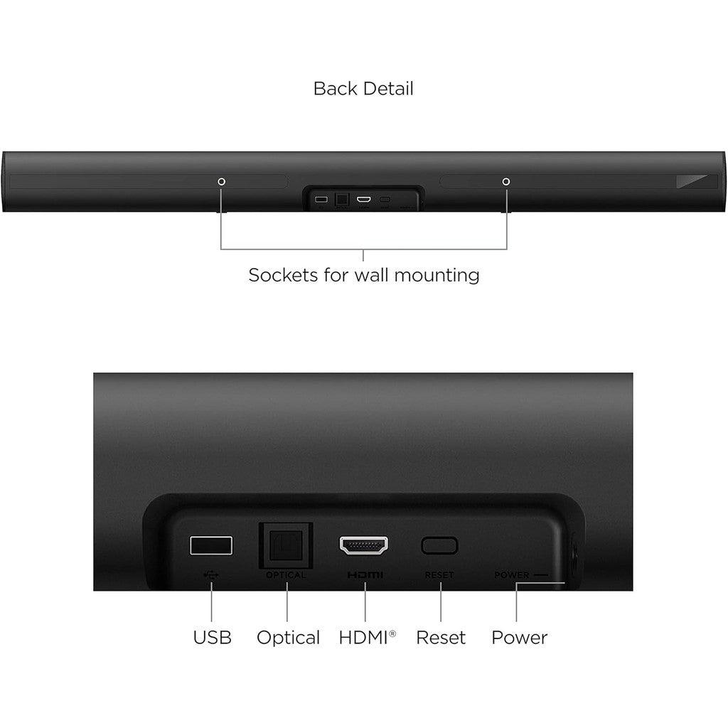 Roku Streambar Pro|4K HDR Streaming Device & Cinematic Roku Soundbar All In One, Roku Voice Remote, Free & Live TV,Black