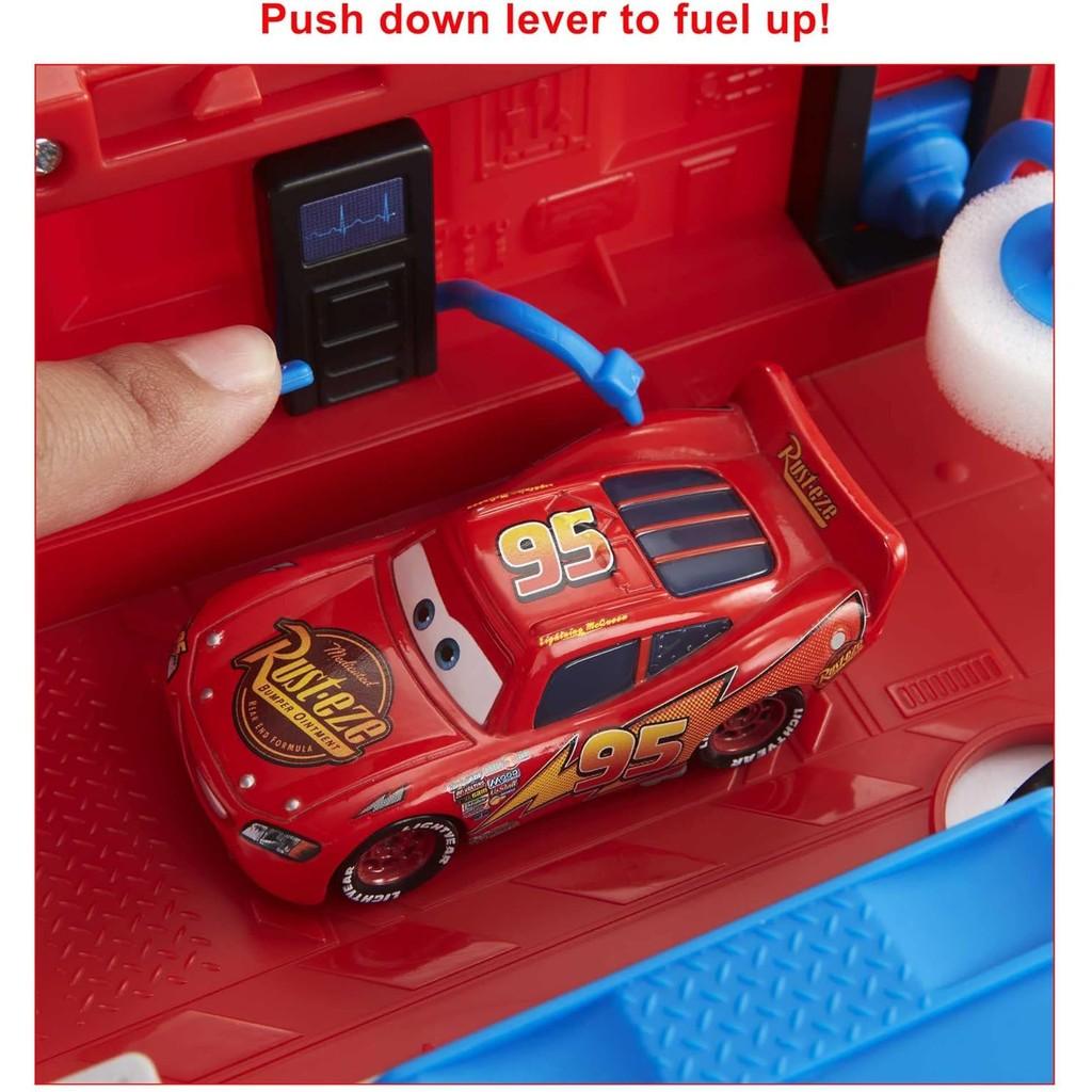 Mattel Disney and Pixar Cars Transforming Mack Playset, 2-in-1 Toy Truck & Tune-Up Station with Launcher, Lift & More