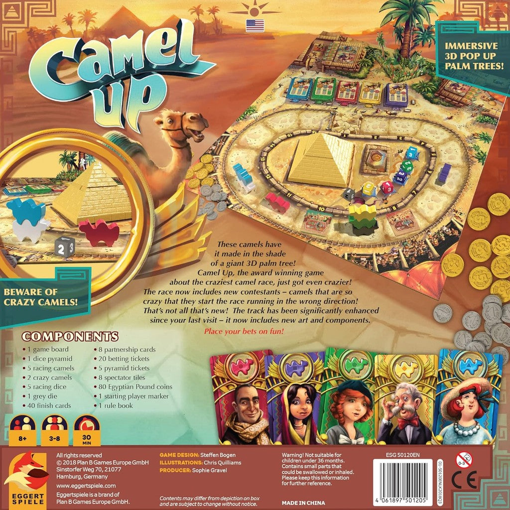 Camel Up (Second Edition) | Strategy , Dice Game | Family Board Game for Adults and Kids | Ages 8 and up