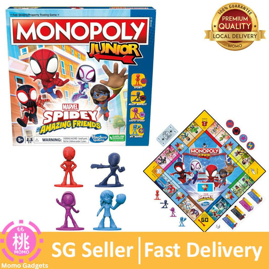 Hasbro Gaming Monopoly Junior: Marvel Spidey and His Amazing Friends Edition Board Game for Kids Ages 5+