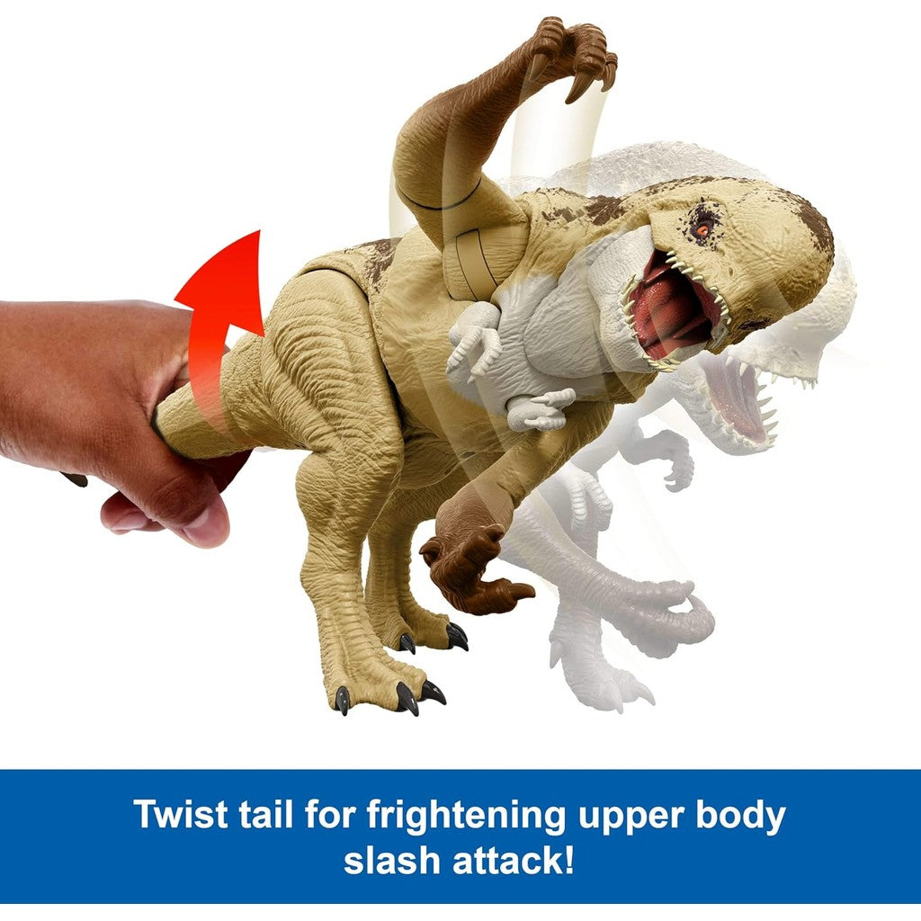 Mattel Jurassic World Rebirth Distortus T-Rex Dinosaur / Rex Rumble N Rampage Dinosaur Action Figure