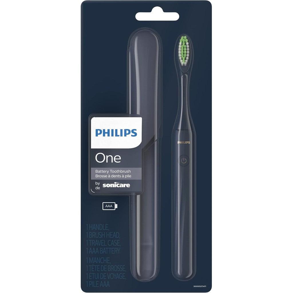 Philips One by Sonicare Battery Toothbrush, or replacement Brush Head, Midnight Blue,