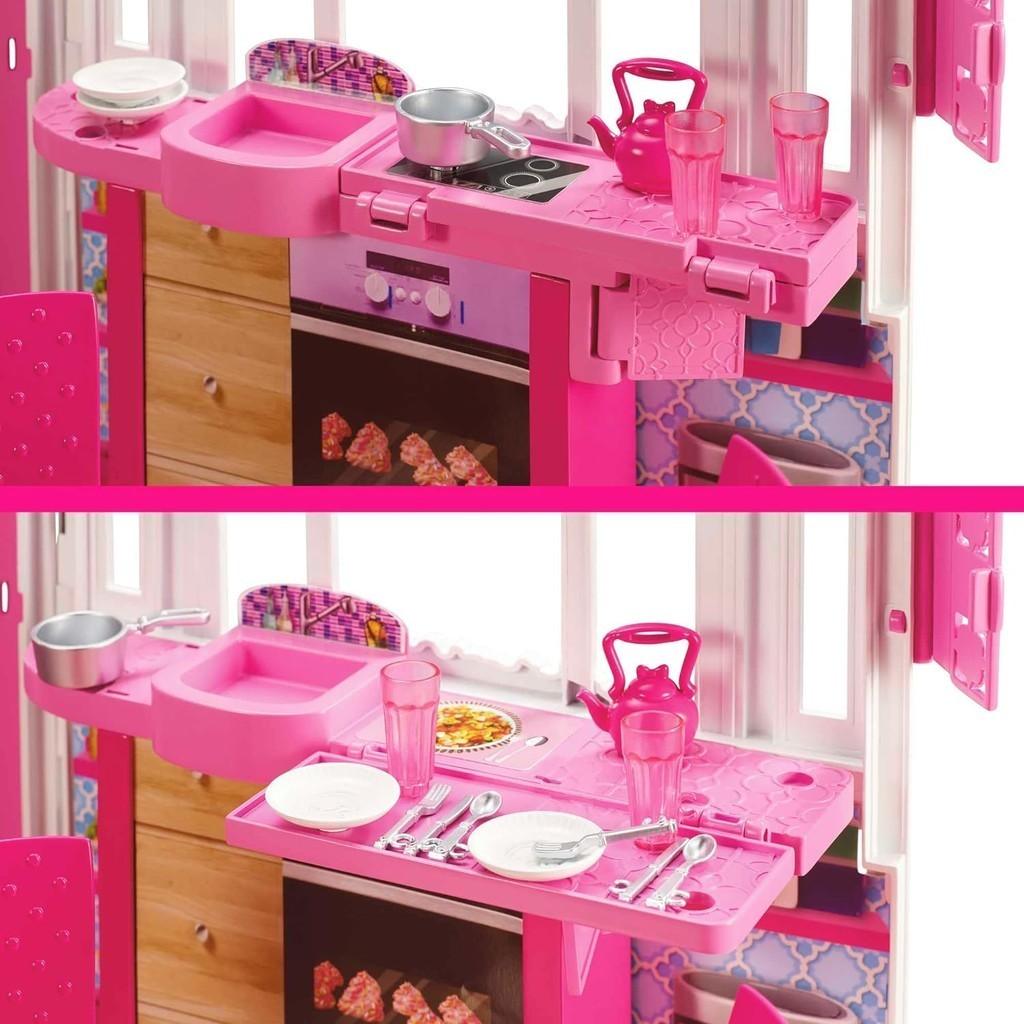 Barbie Doll House, Glam Getaway Portable House Playset with Carry Handle & 20+ Accessories Including Furniture