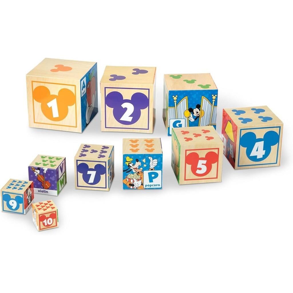 Melissa & Doug Disney Mickey Mouse ABC-123 Nesting & Stacking Blocks