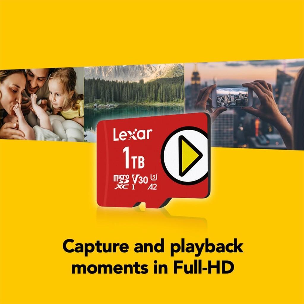 Lexar 1TB PLAY microSDXC Micro SD Card Memory Card, UHS-I, C10, U3, V30, A2, Full-HD & 4K Video, Up To 160/100 MB/s, Expanded Storage