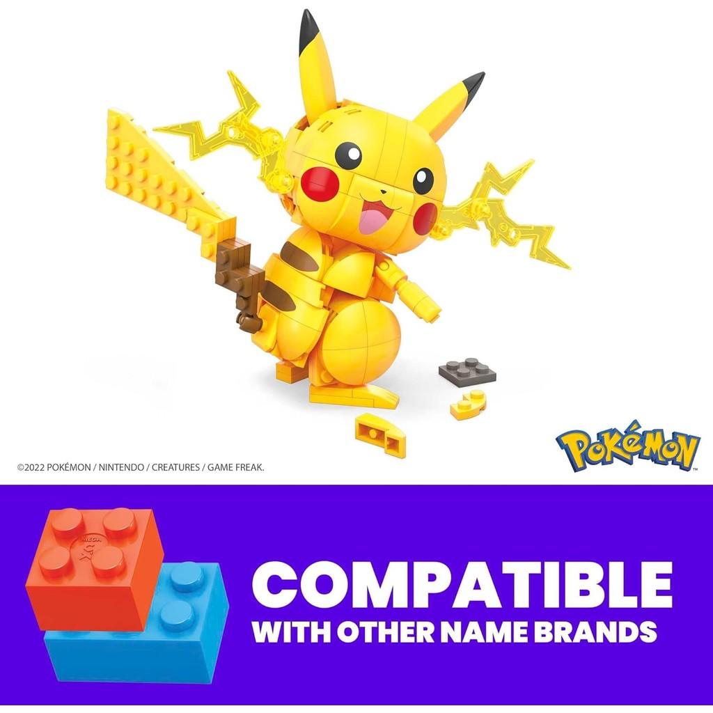 Mega Pokémon Building Toys Set Build & Show Pikachu with 205 Pieces, Articulated and Poseable, 4 Inches Tall, for Kids