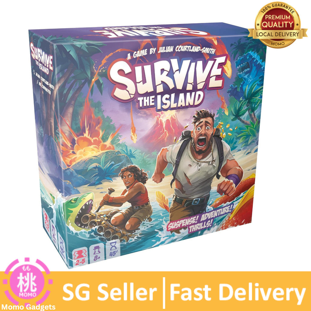 Survive The Island Board Game (2024 Edition)-Thrilling Escape Adventure with New Monsters! Fun Strategy Game