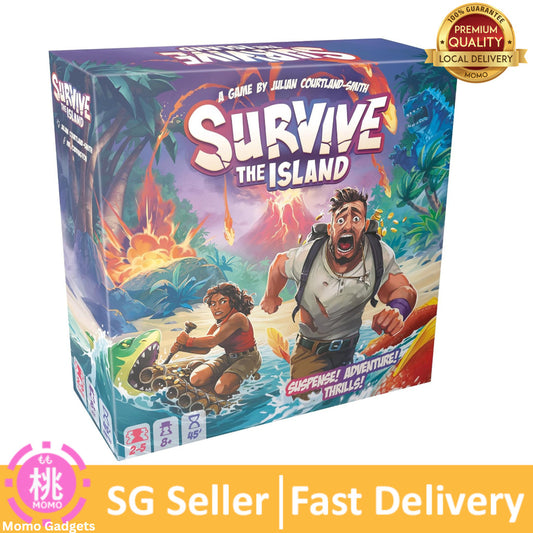 Survive The Island Board Game (2024 Edition)-Thrilling Escape Adventure with New Monsters! Fun Strategy Game