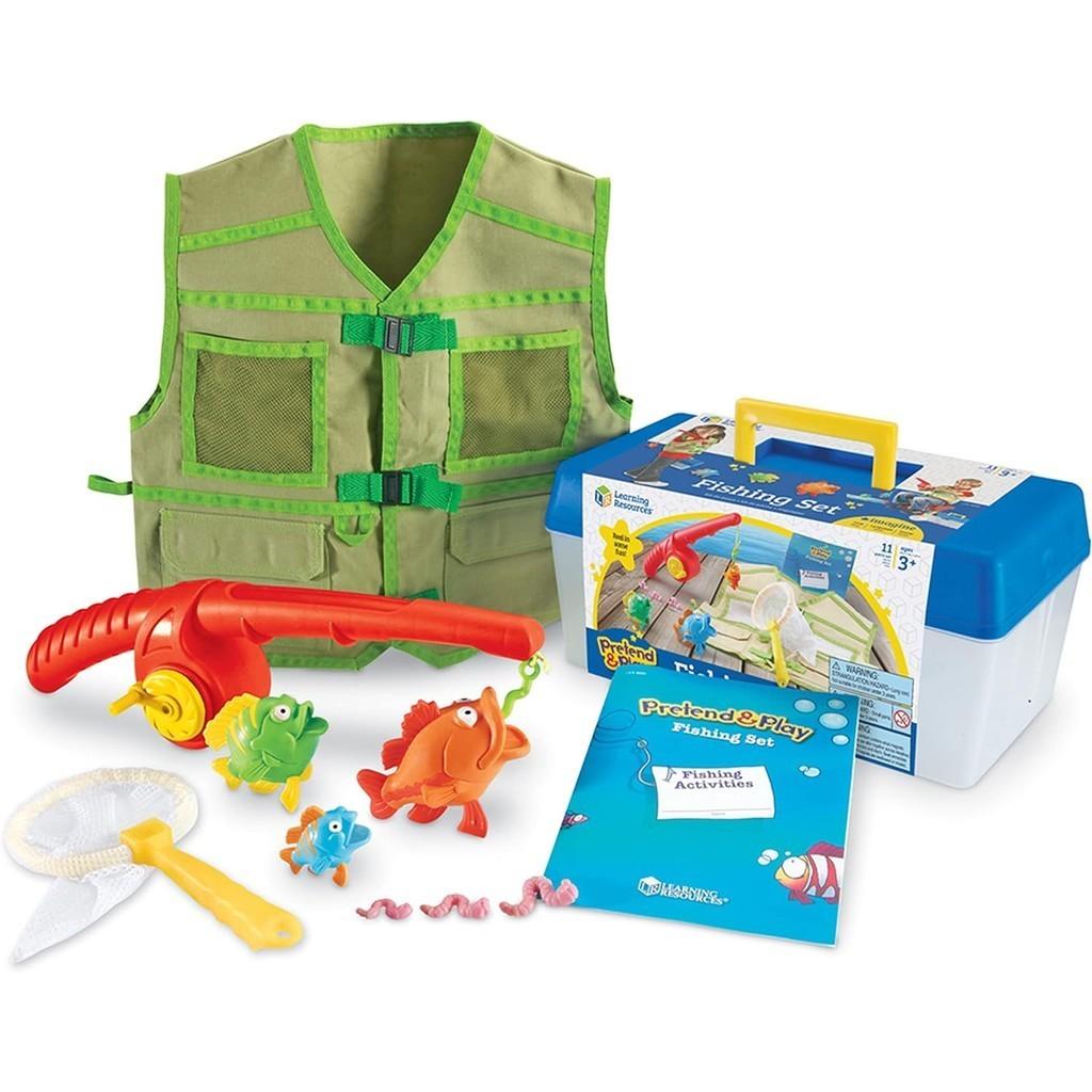Learning Resources Pretend & Play Fishing Set - 11 Pieces, Ages 3+ Toddler Pretend Play Toys, Preschool Learning Toys