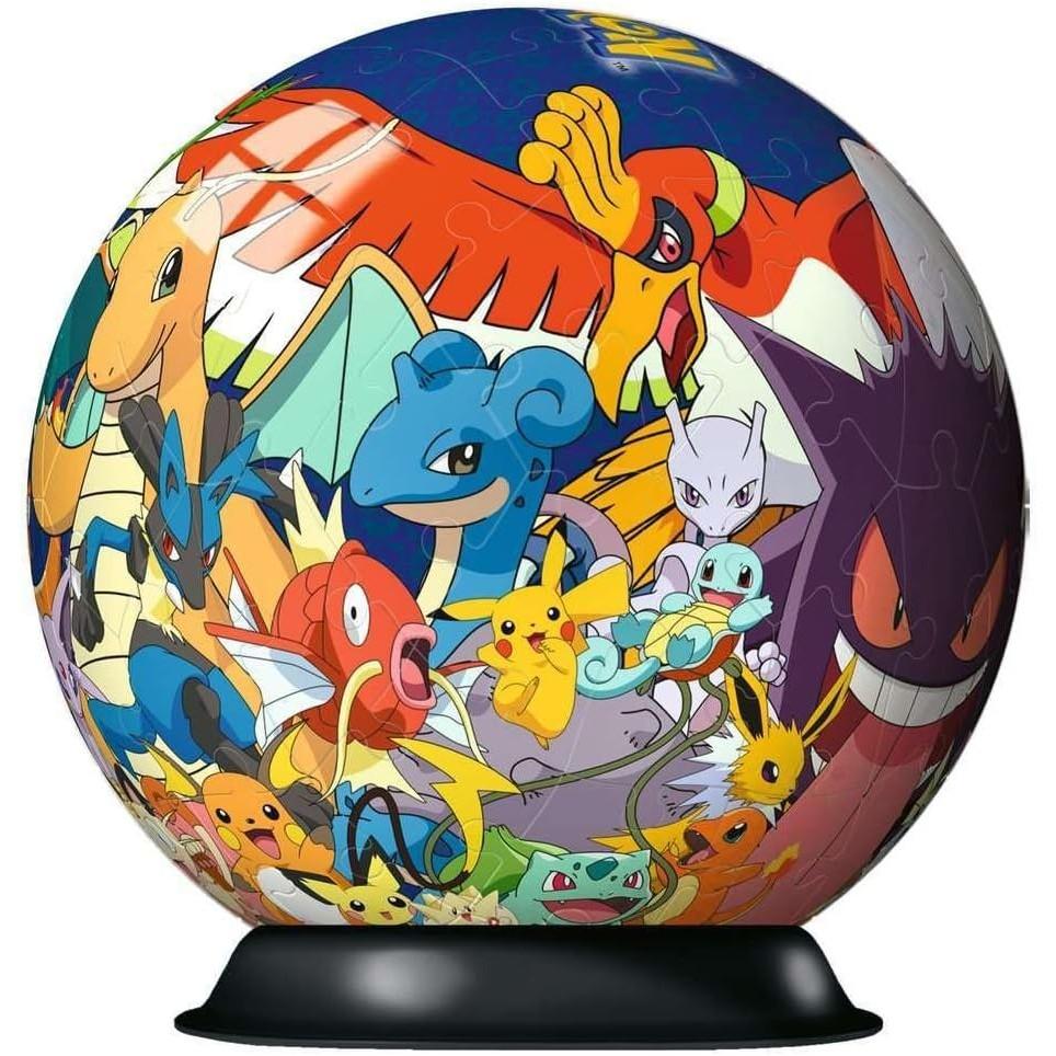Ravensburger Pokemon 3D Jigsaw Puzzle Ball for Kids Age 6 Years Up - 72 Pieces/54 Pieces/Pencil Pot 54 Pieces